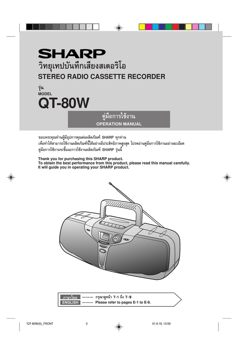 Sharp QT-80W User manual