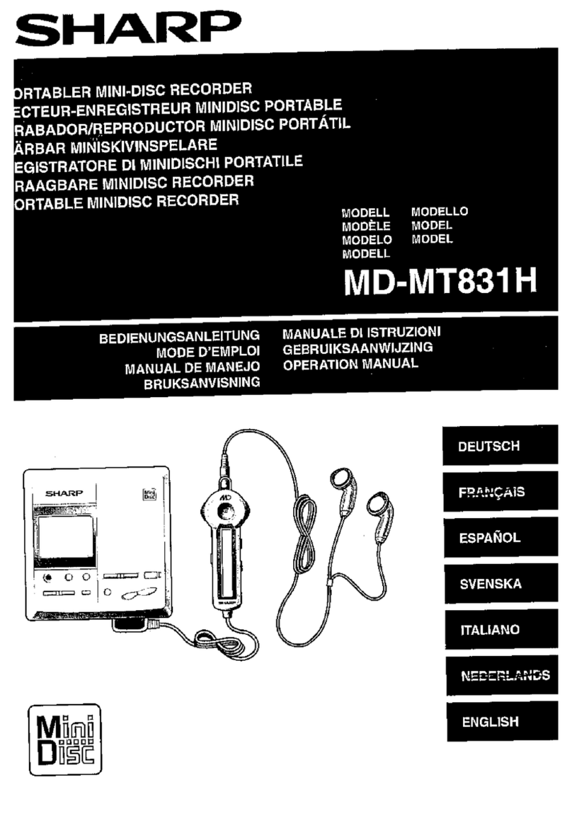 Sharp MD-MT831H User manual