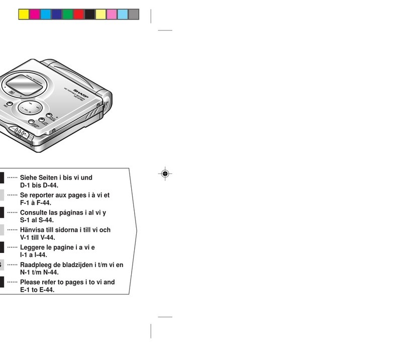Sharp MD-MT80H User manual