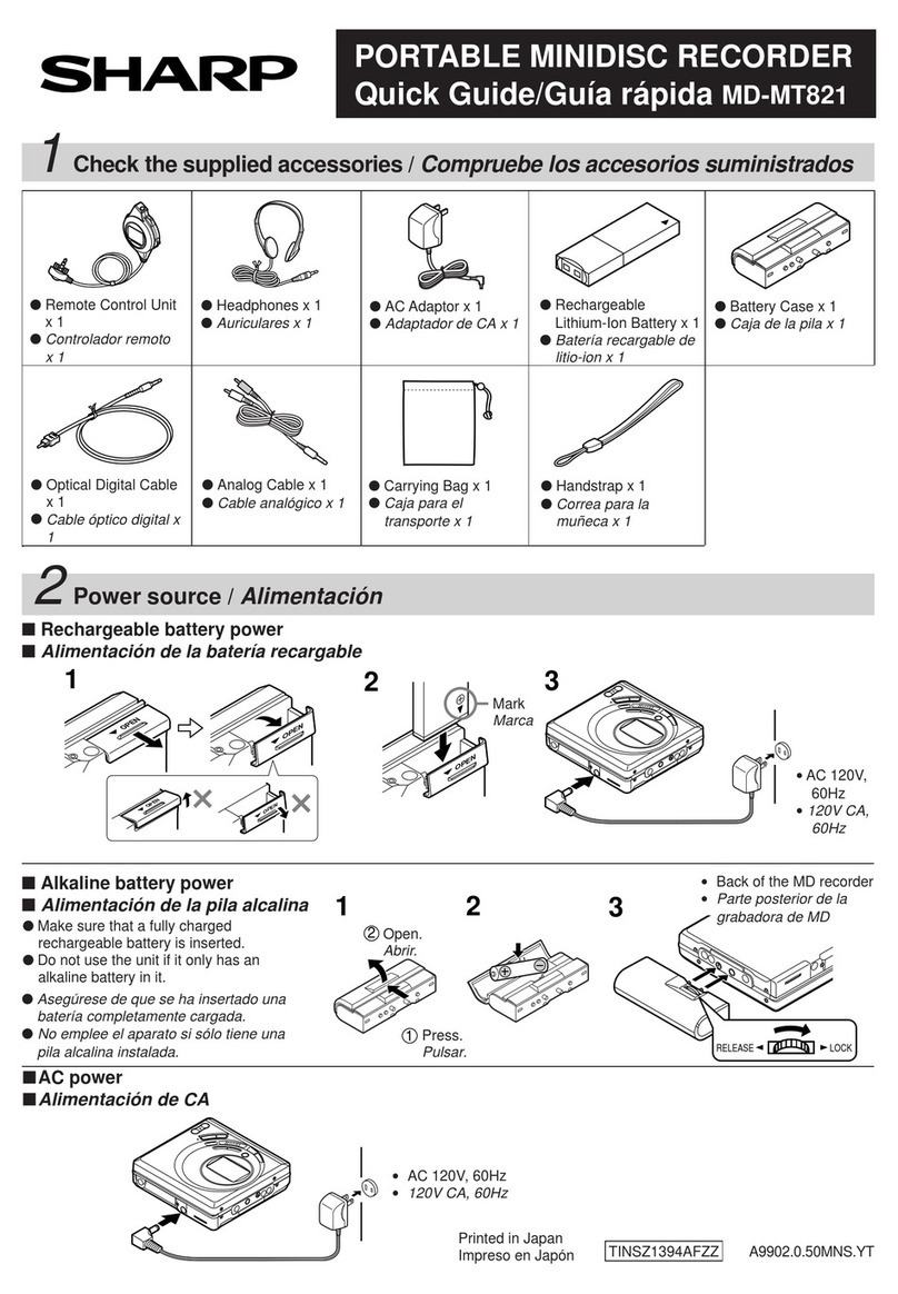 Sharp MD-MT821H User manual