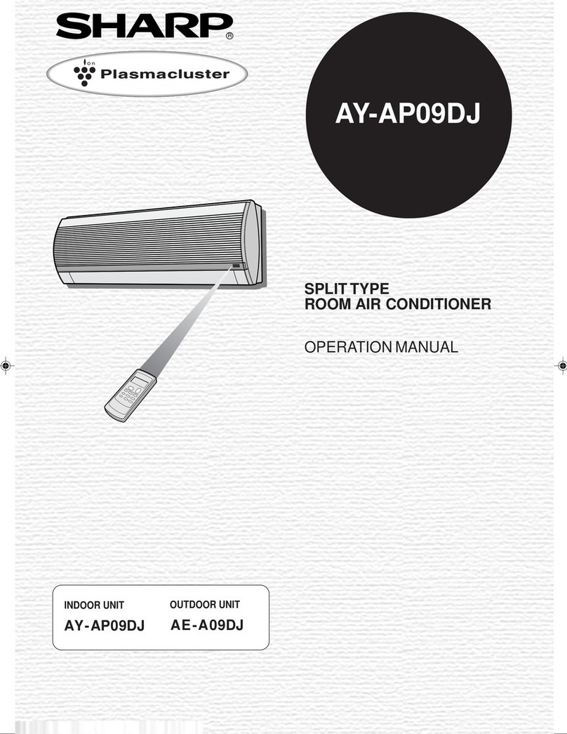 Sharp Plasmacluster AE-A09DJ User manual