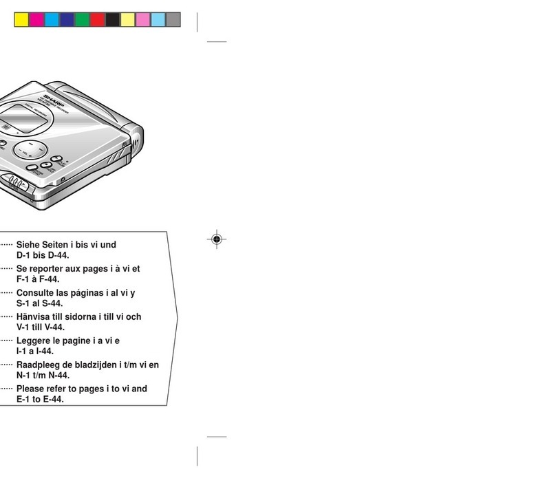 Sharp MD-MT90H User manual
