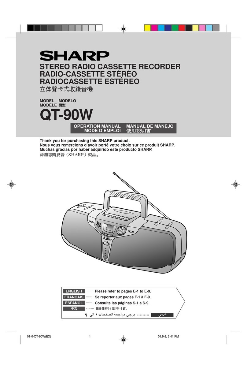 Sharp QT-90W User manual