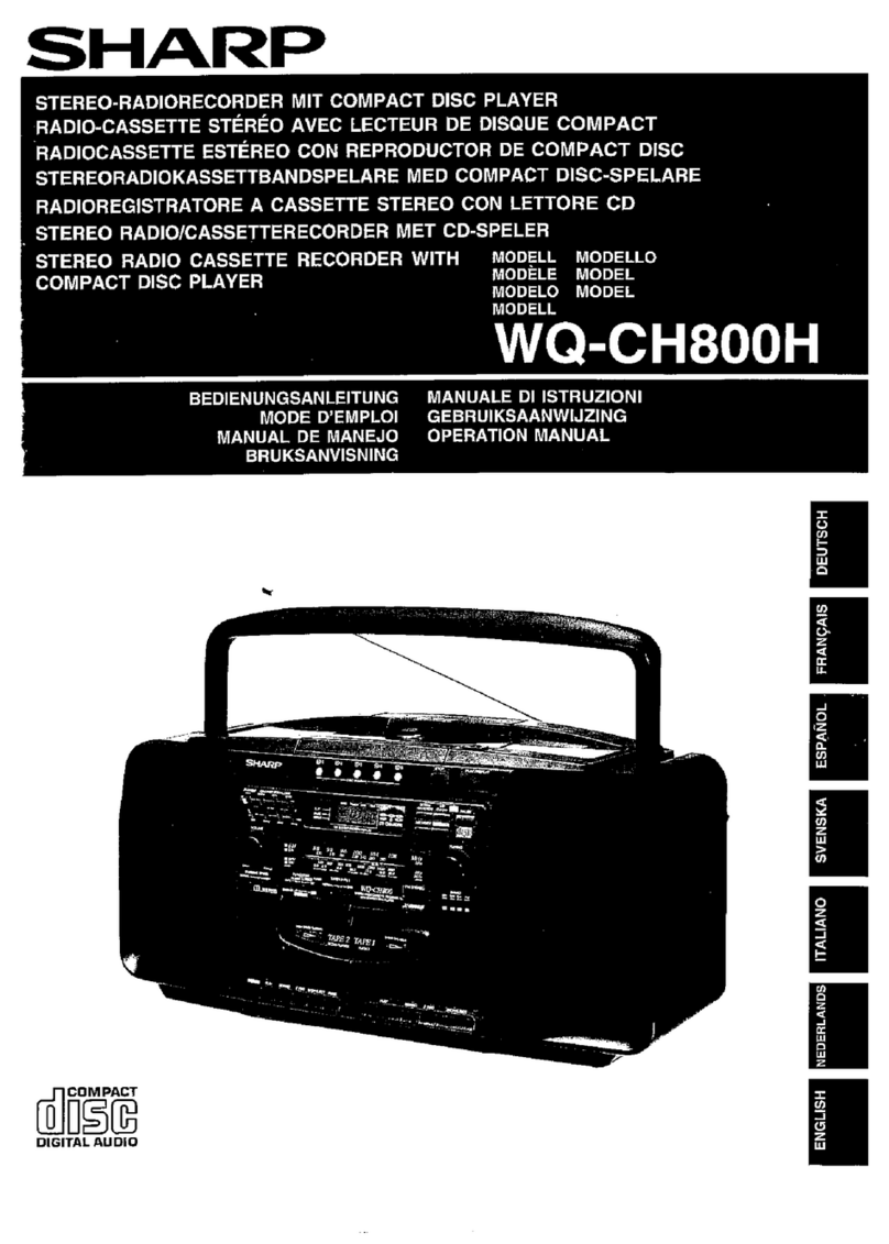 Sharp WQ-CH800H User manual