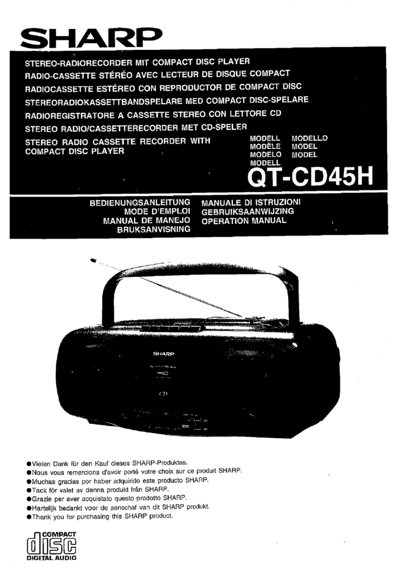 Sharp QT-CD45H User manual