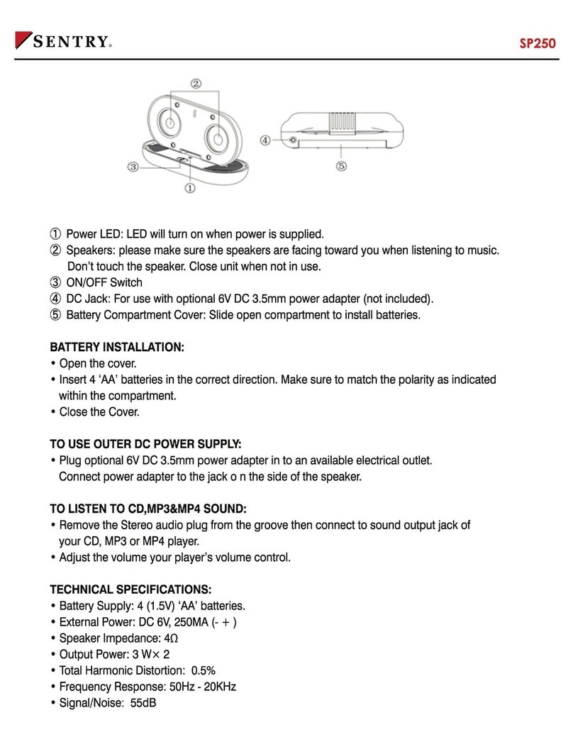 Sentry SP250 User manual