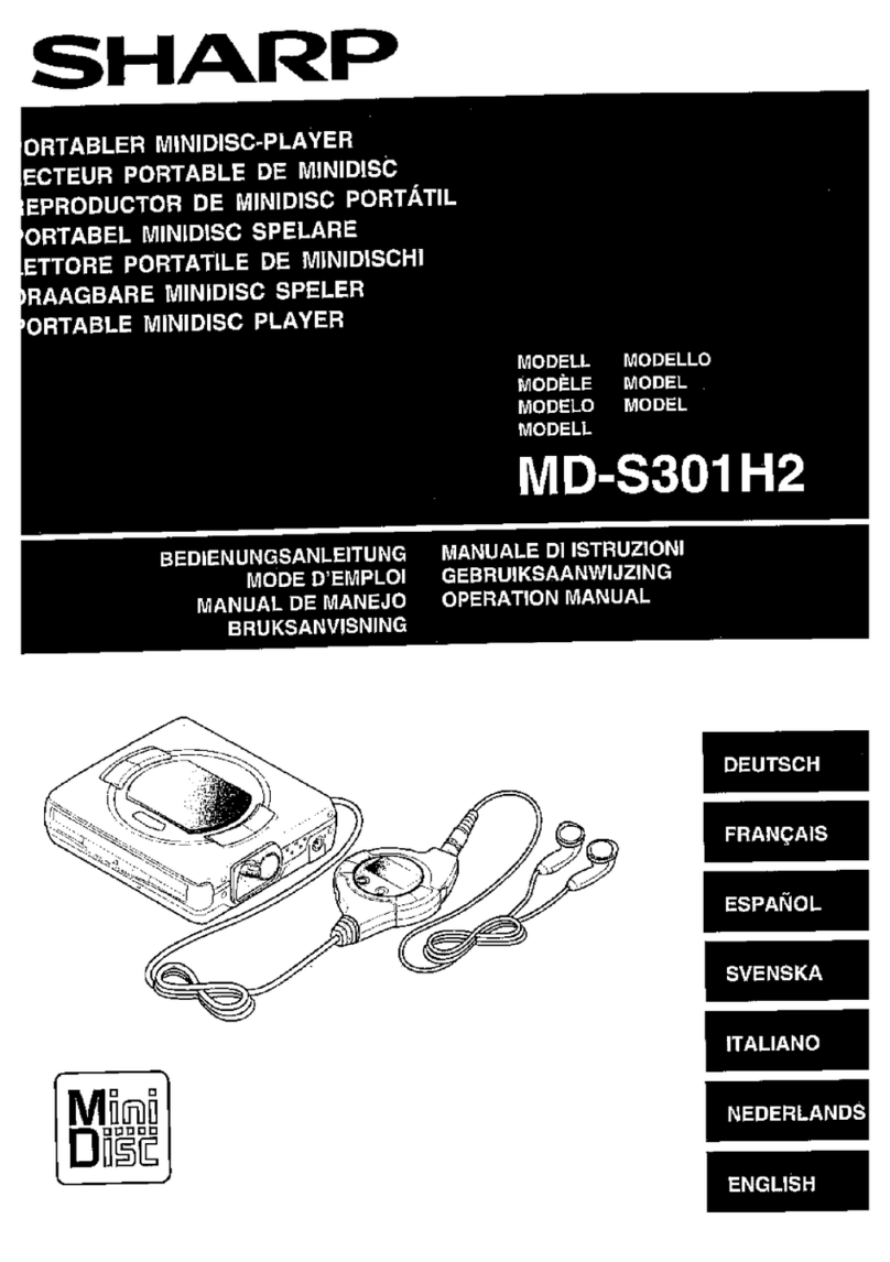 Sharp MD-S301H2 User manual