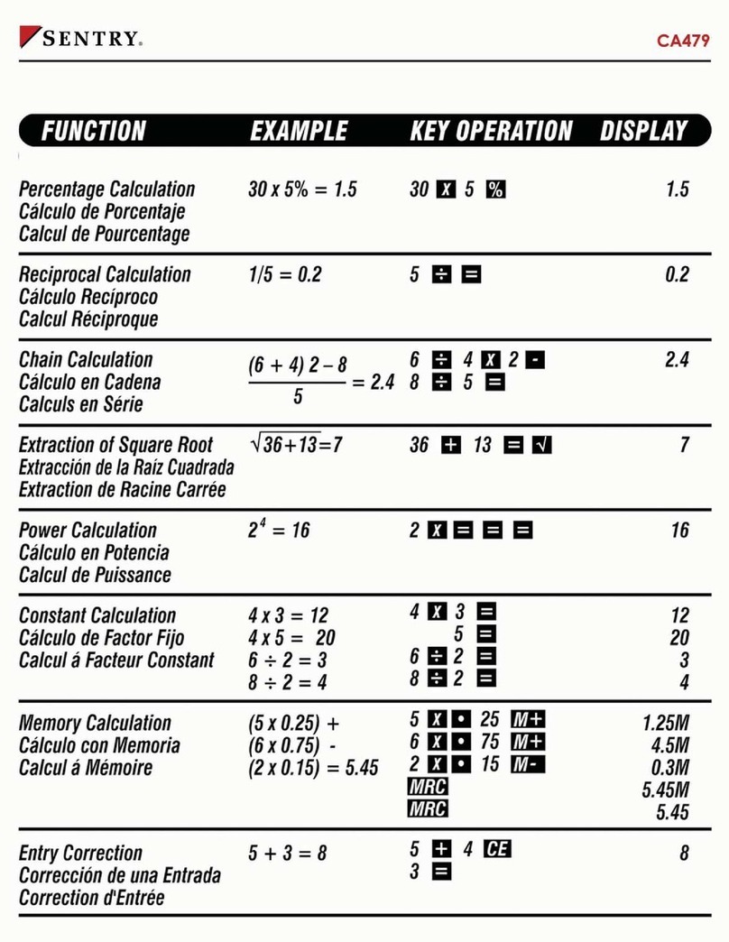Sentry CA479 User manual