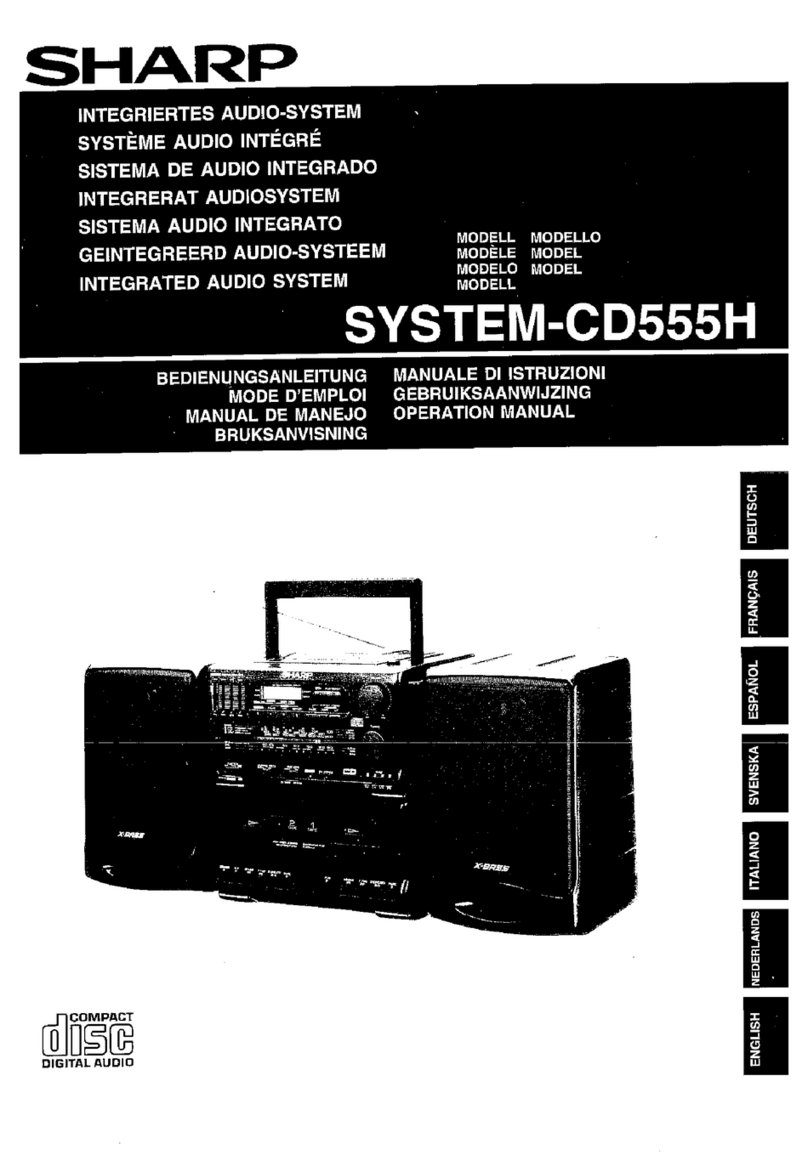 Sharp System-CD555H User manual