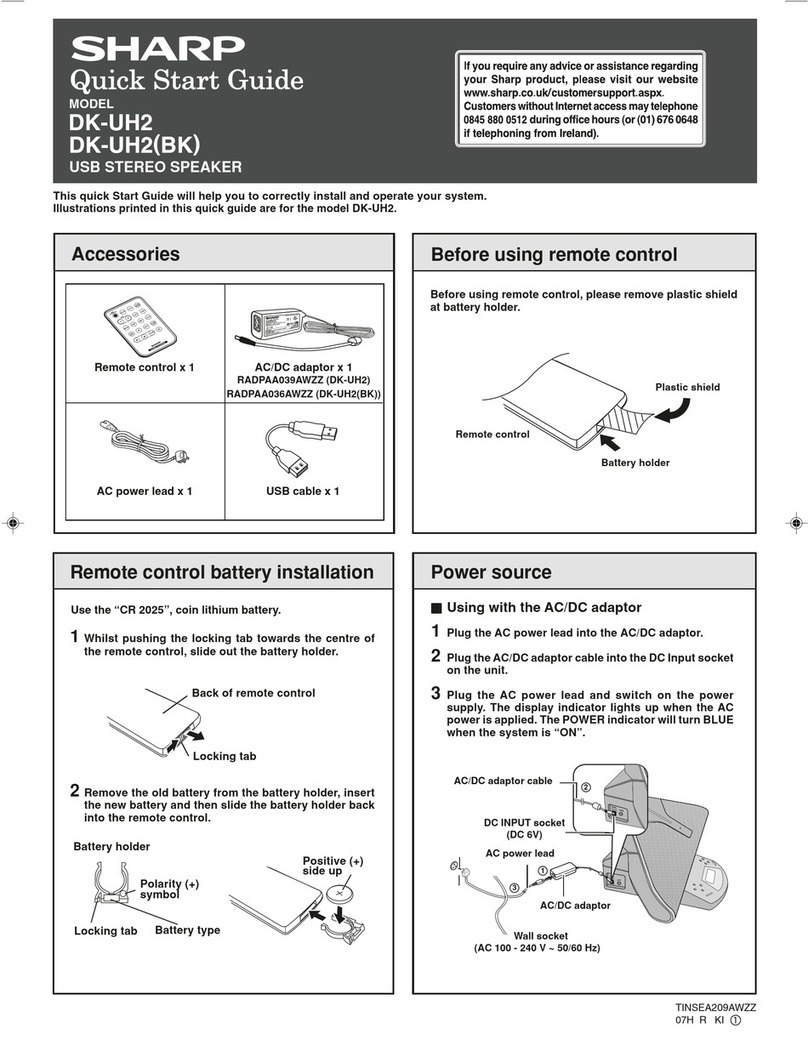 Sharp DK-UH2 User manual