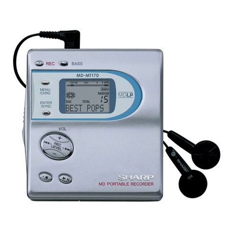 Sharp MD-MT170E User manual