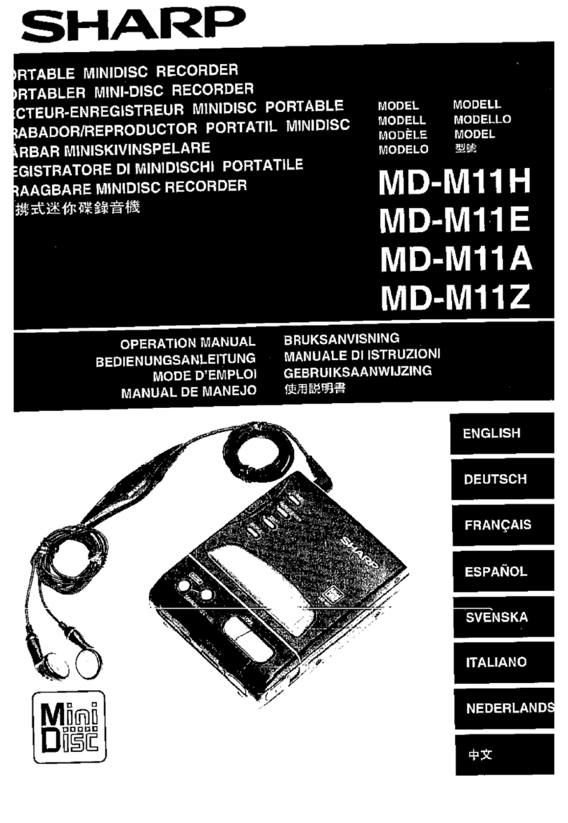 Sharp MD-M11A User manual