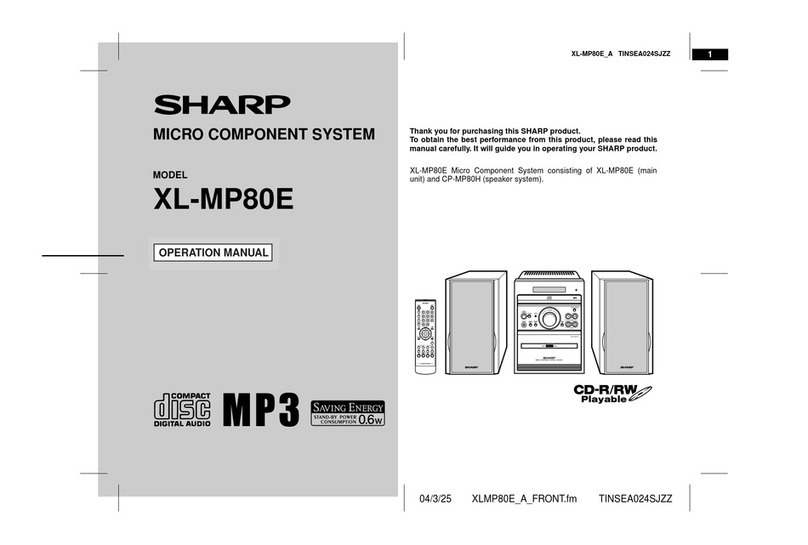 Sharp XL-MP80E User manual