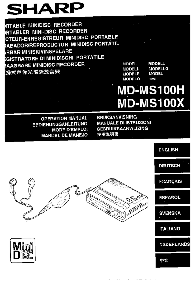 Sharp MD-MS100H User manual