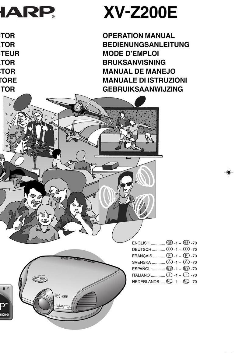 Sharp XV-Z200E User manual