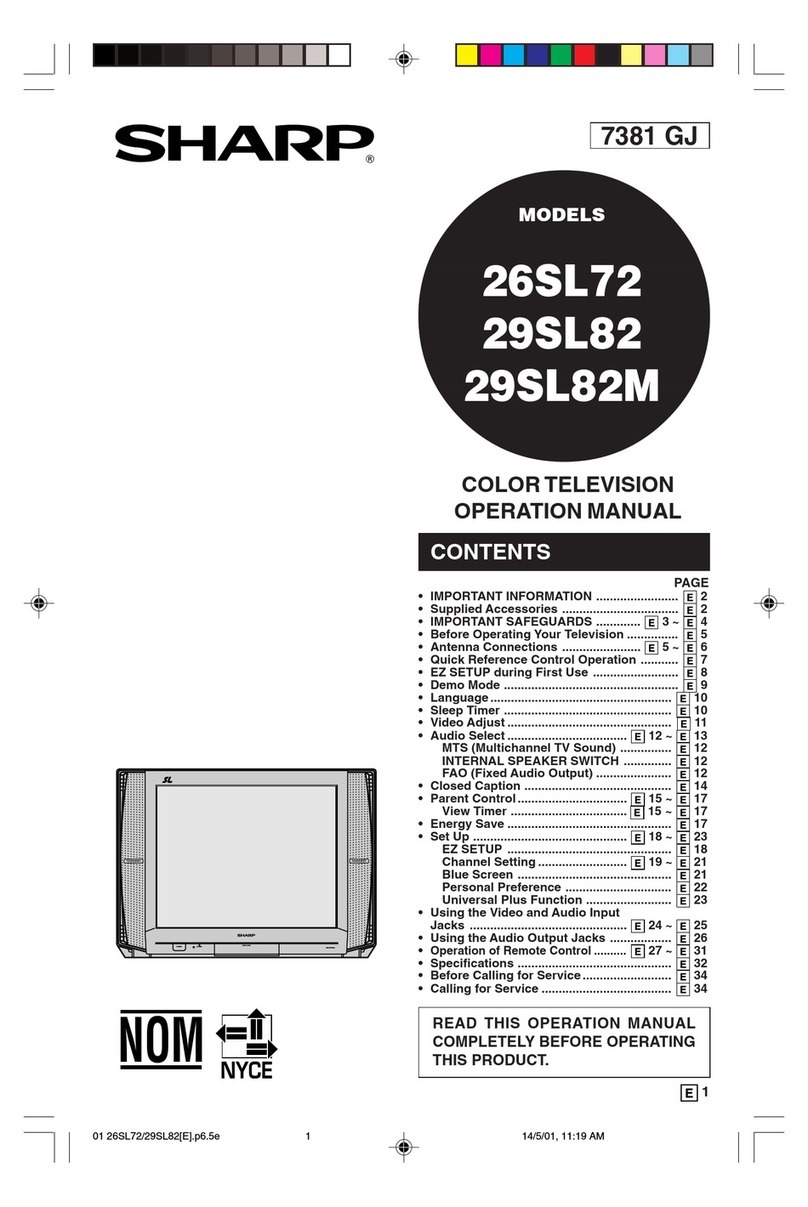 Sharp 26SL72 User manual
