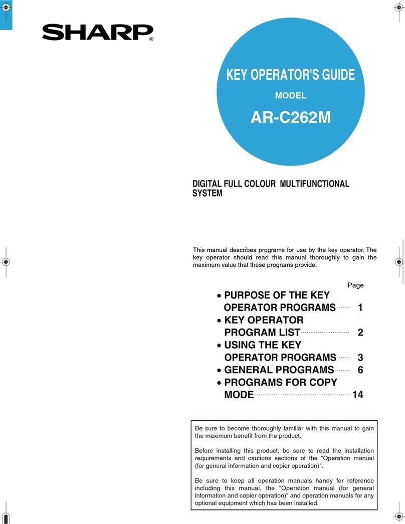 Sharp AR-C262M Key User manual