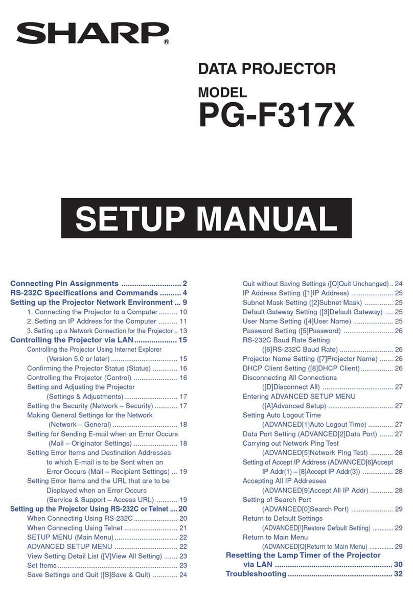 Sharp PG-F317X - Notevision XGA DLP Projector User guide
