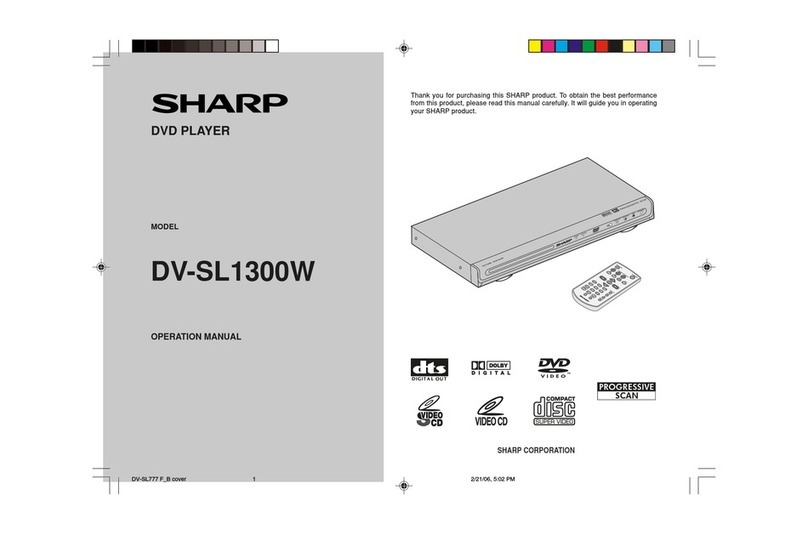 Sharp DV-SL1300W User manual
