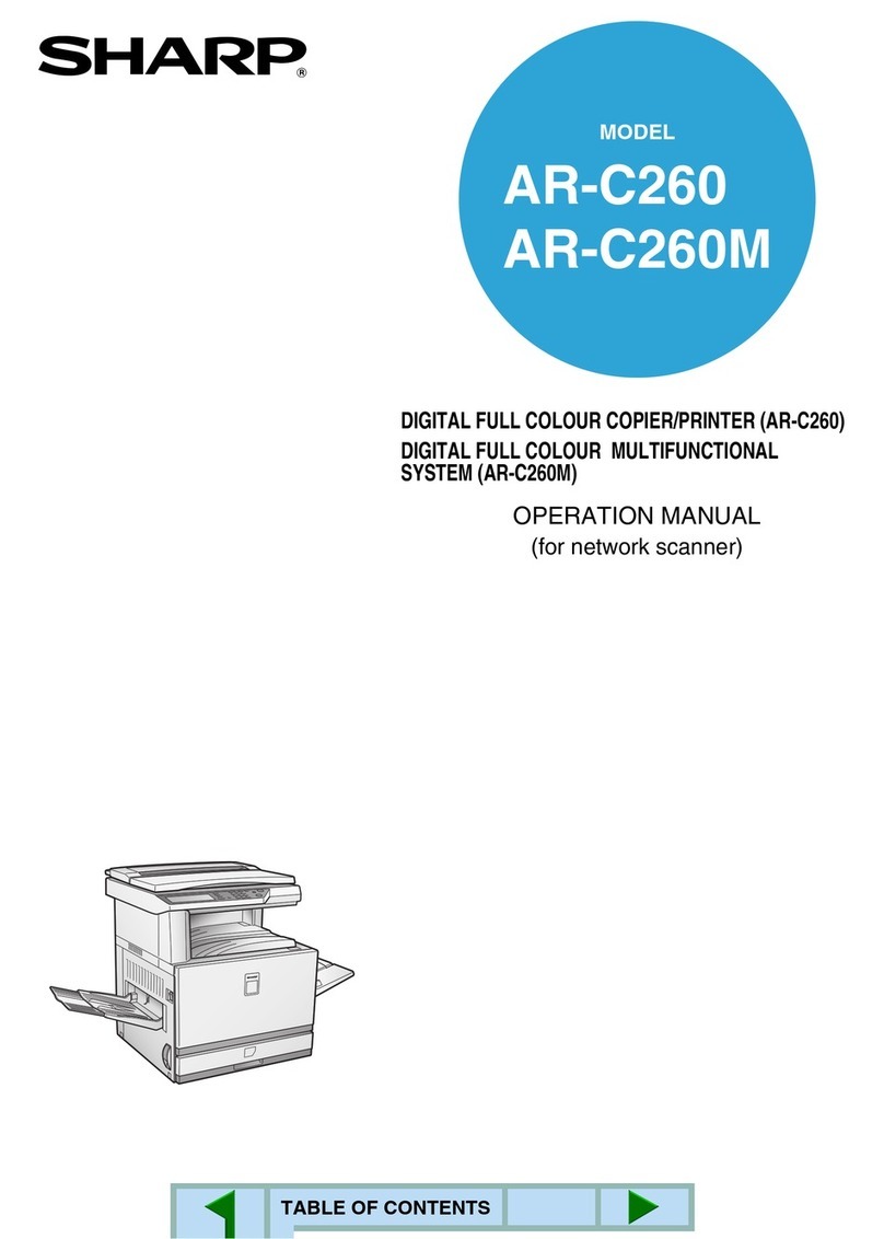Sharp AR-C260 Installation and maintenance instructions