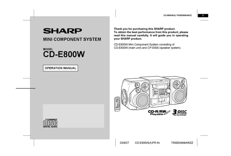 Sharp CD-E800W User manual