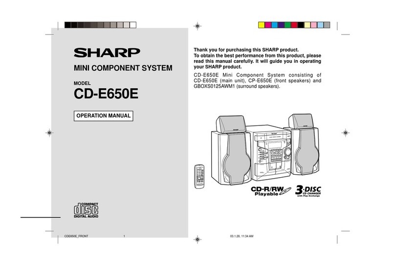 Sharp CD-E650E User manual