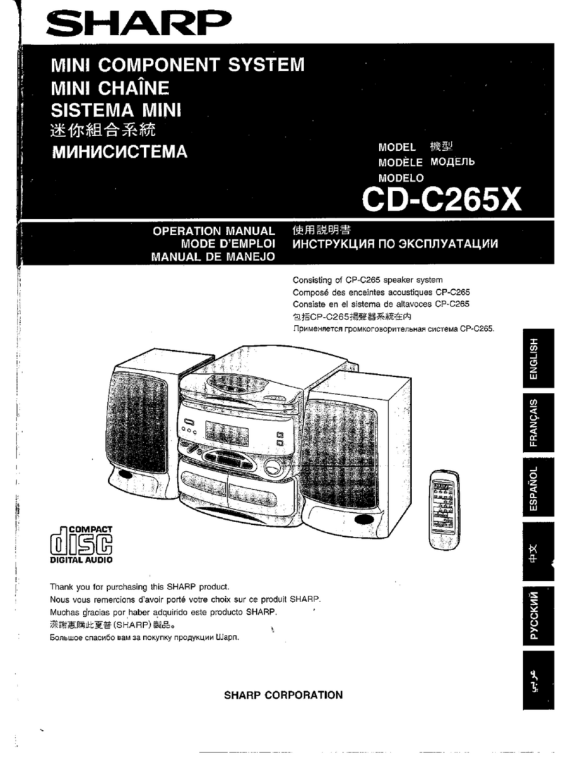 Sharp CD-C265X User manual