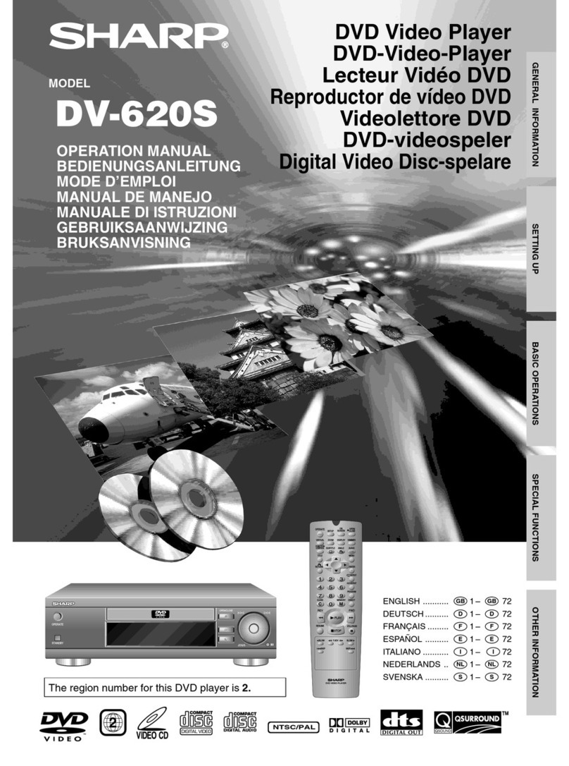 Sharp DV-620S User manual
