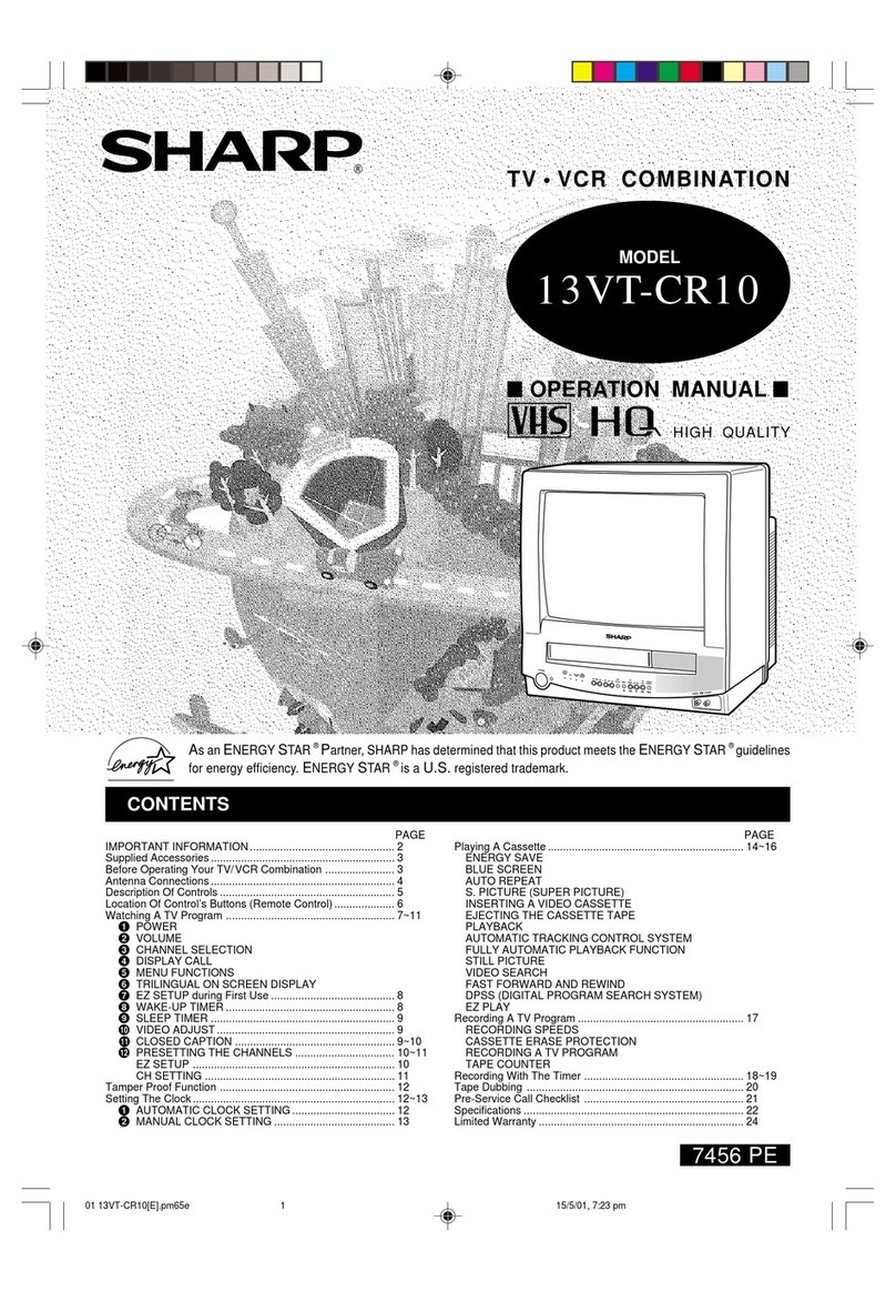 Sharp 13VT-CR10 User manual Sharp 13VT-CR10 User manual