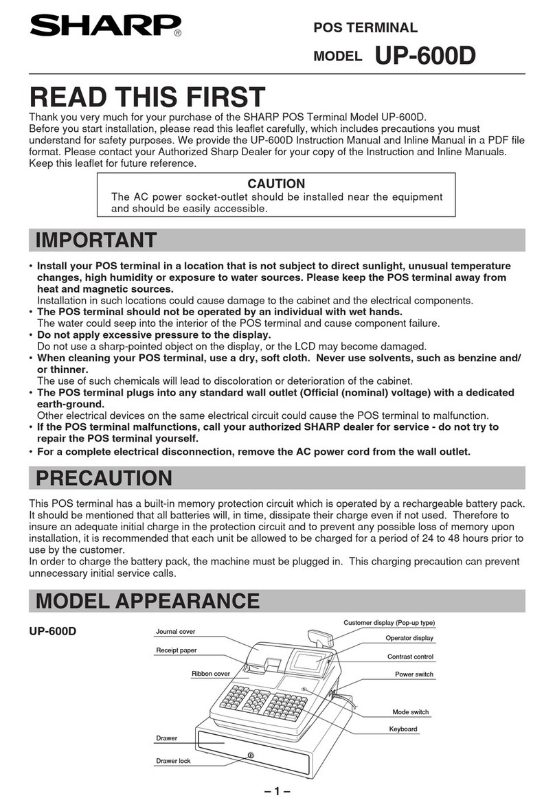 Sharp UP-600D Configuration guide