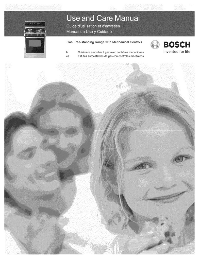 Bosch GAS RANGE User manual