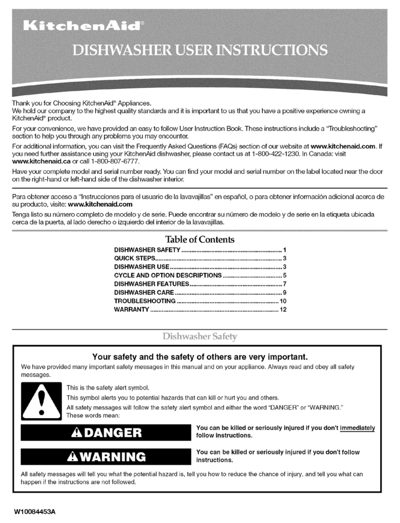 KitchenAid DISHWASHER User manual