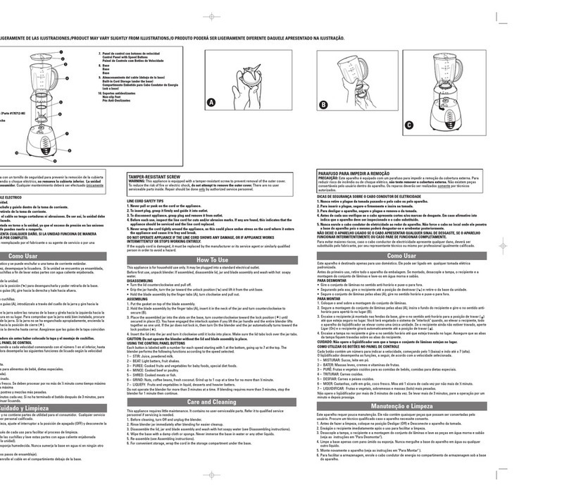 Windmere AB100 Installation instructions Windmere AB100 Installation instructions