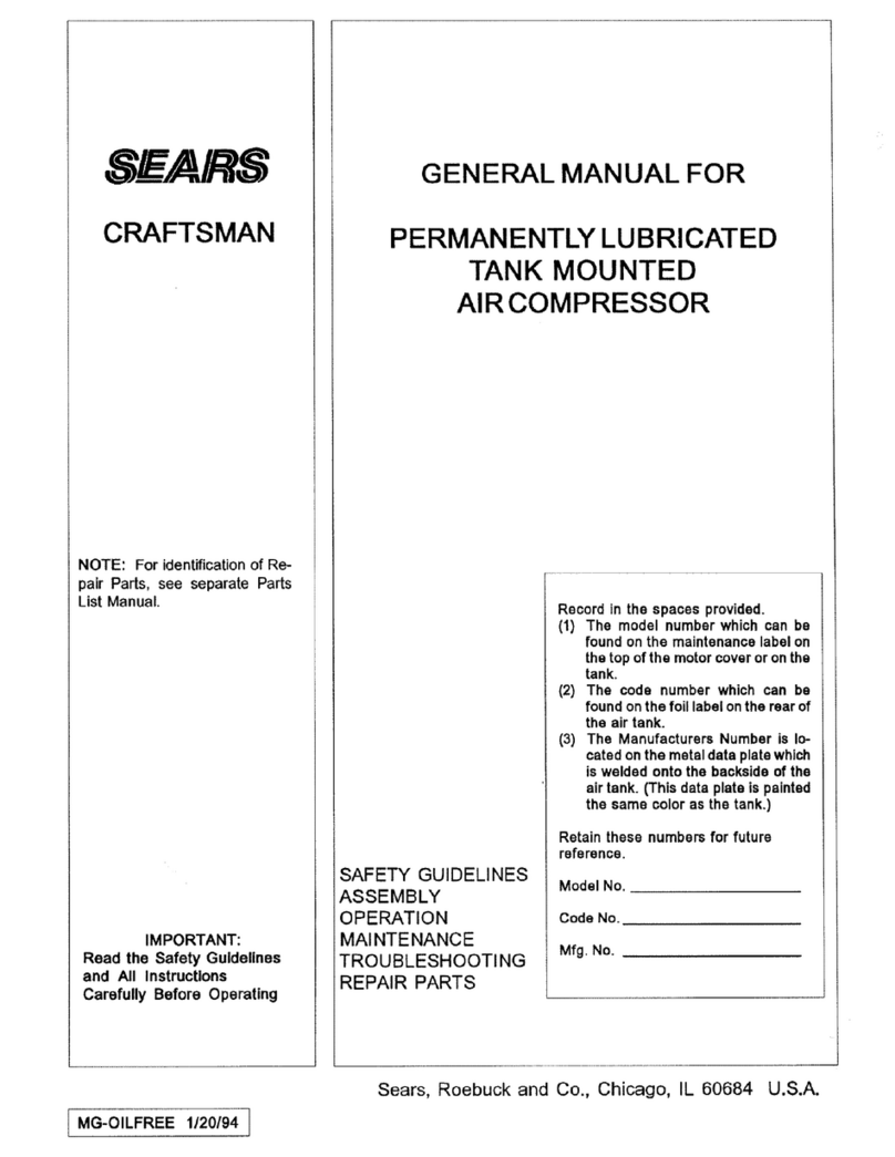 Craftsman Air compressor Datasheet