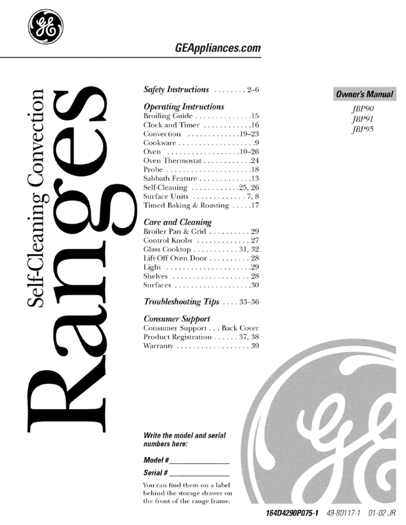 GE JBP90 User manual