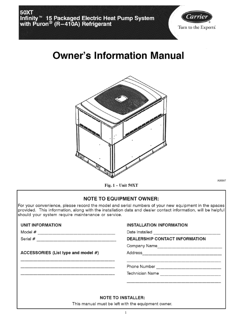 Carrier Infinity 50XT Instruction Manual