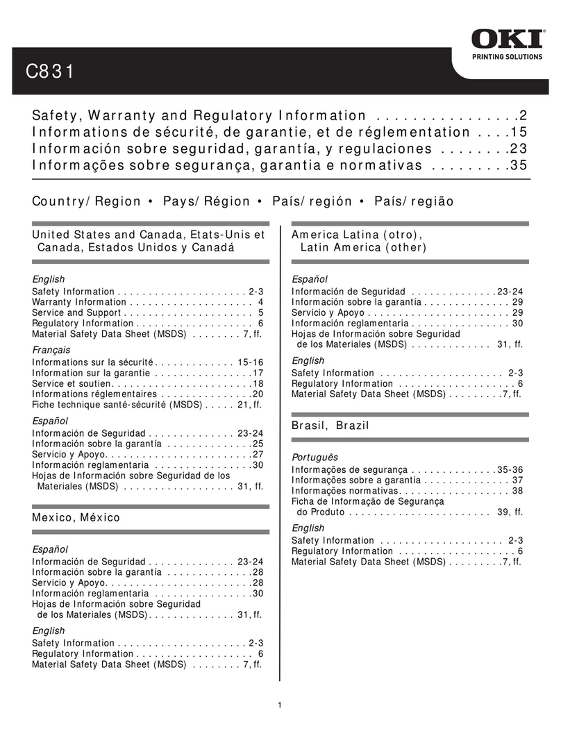 Oki C831 User manual