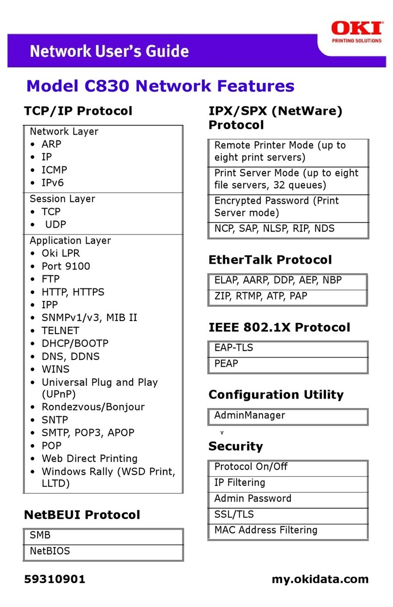 Oki C810n Installation instructions