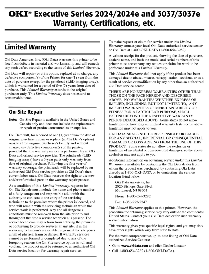 Oki ES2024 Use and maintenance manual