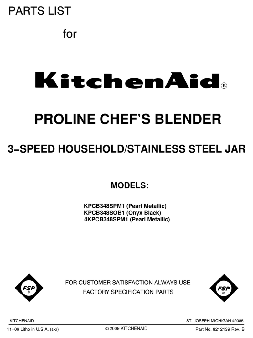 KitchenAid KPCB348SOB1 User manual