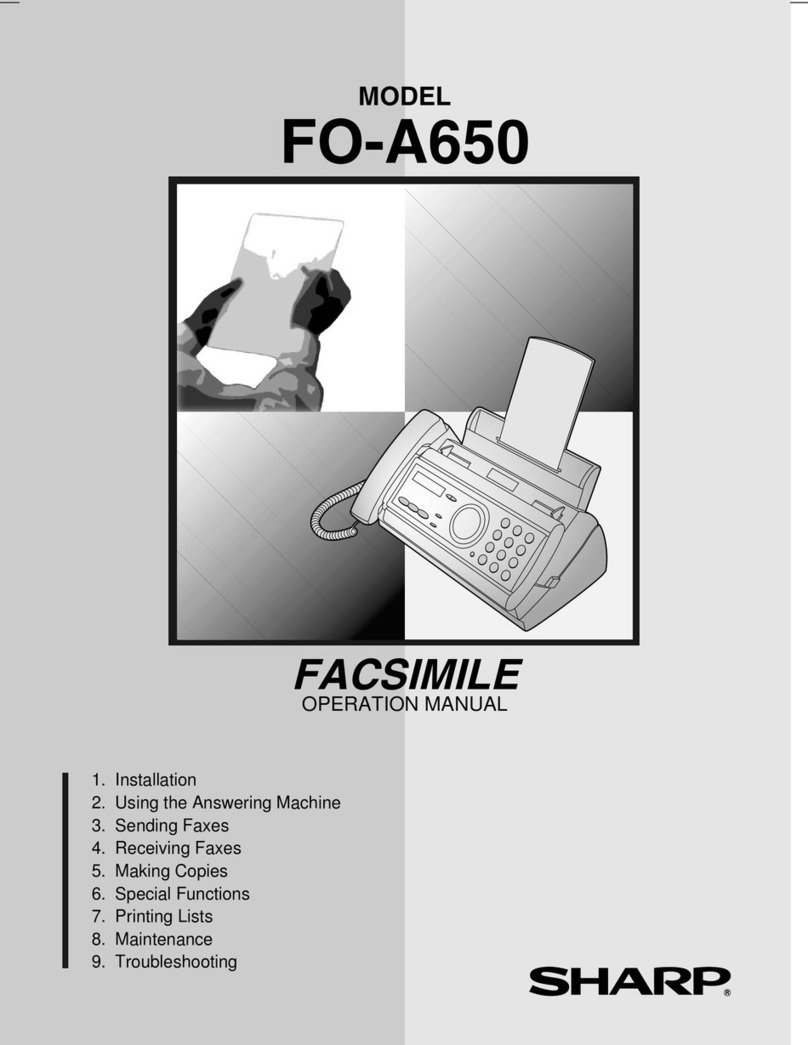 Sharp FO-A650 User manual