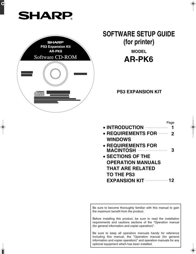 Sharp AR-PK6 User manual
