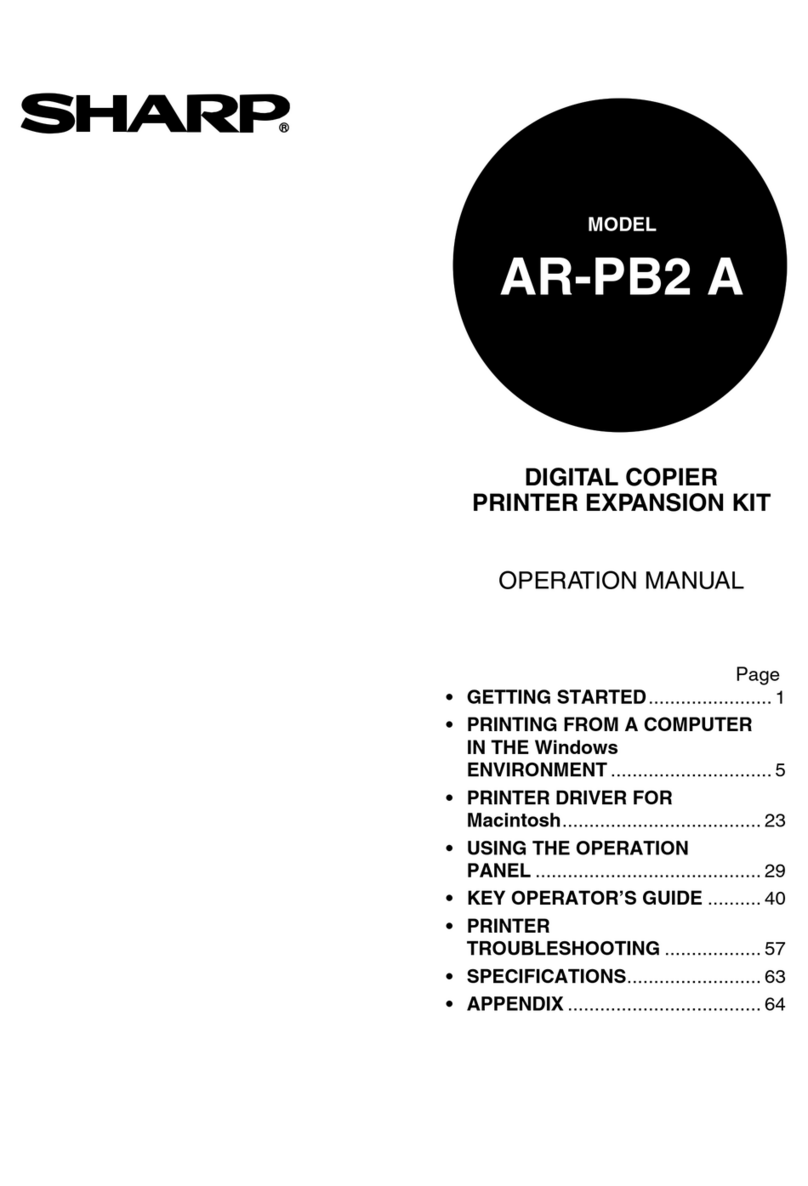 Sharp AR-PB2A User manual