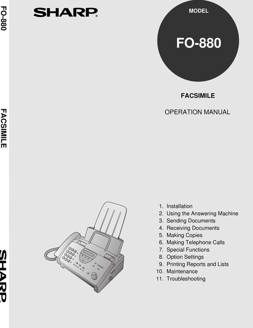 Sharp FO-880 User manual