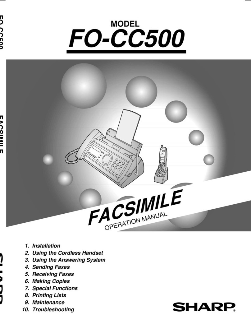 Sharp FO-CC500 User manual