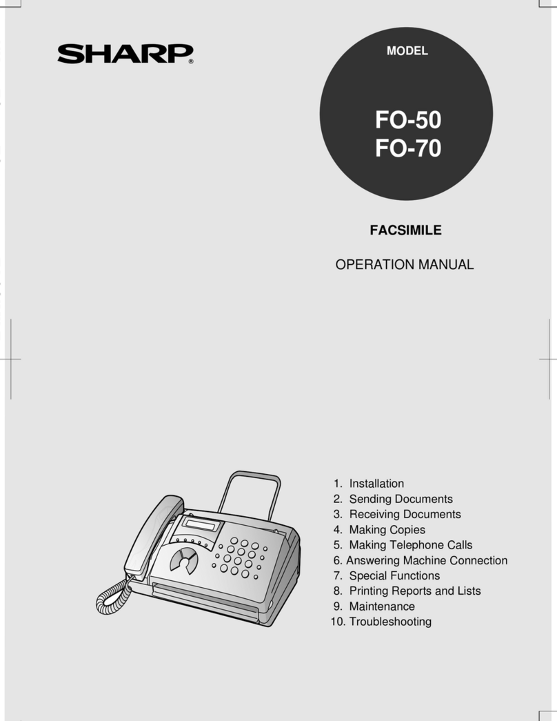 Sharp FO-50 User manual