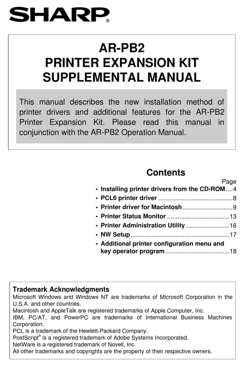 Sharp AR-PB2 Owner's manual