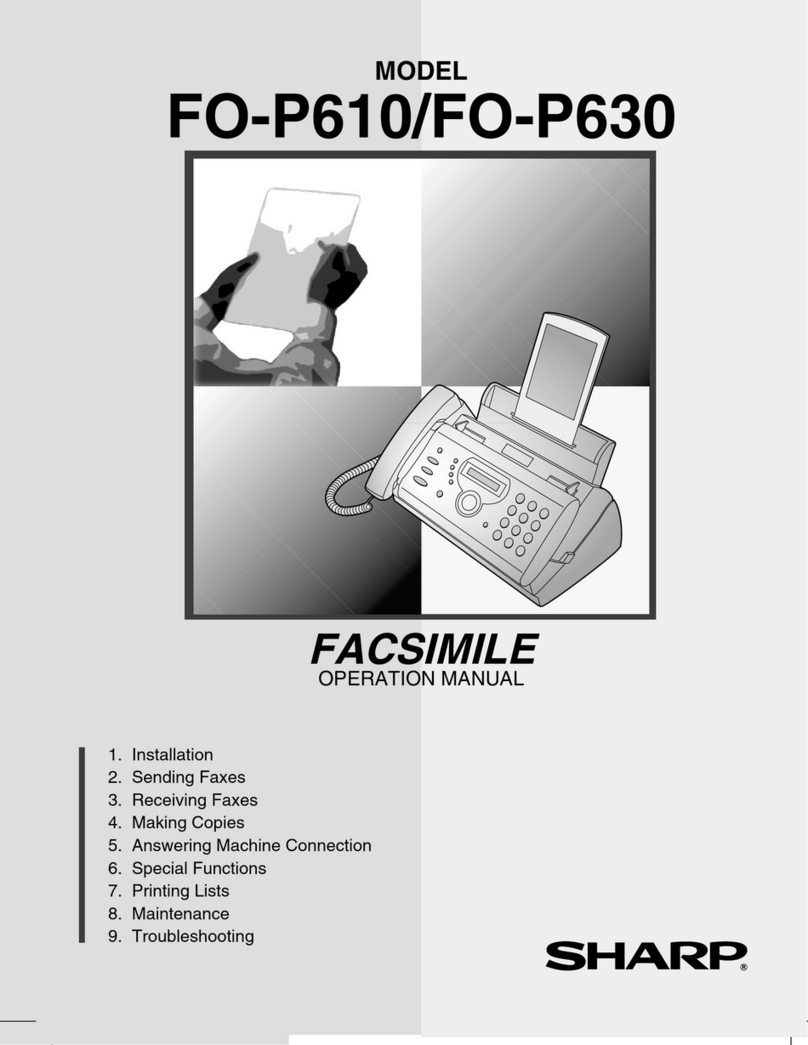 Sharp FO-P610 User manual