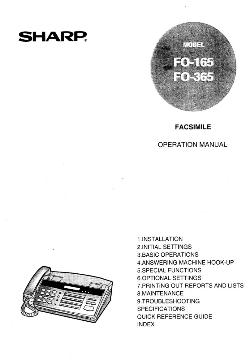 Sharp FO-165 User manual
