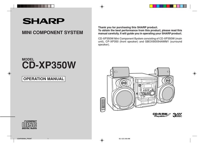 Sharp CD-XP350W User manual